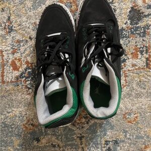 Air Jordan Black and Green Sneakers